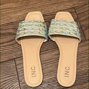 INC. bejeweled sandals perfect for a R&R vacation